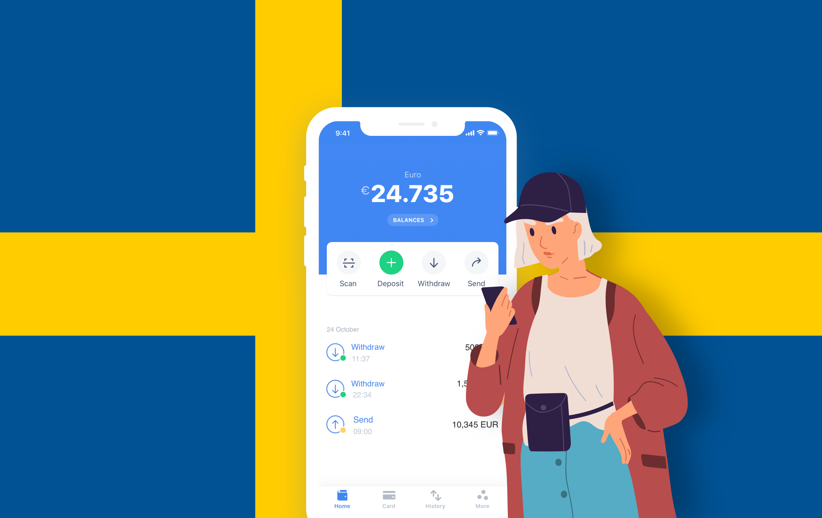 How to receive money from Sweden