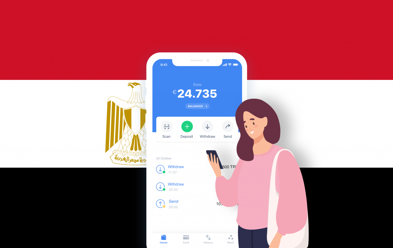 can egyptytian students send money out of country