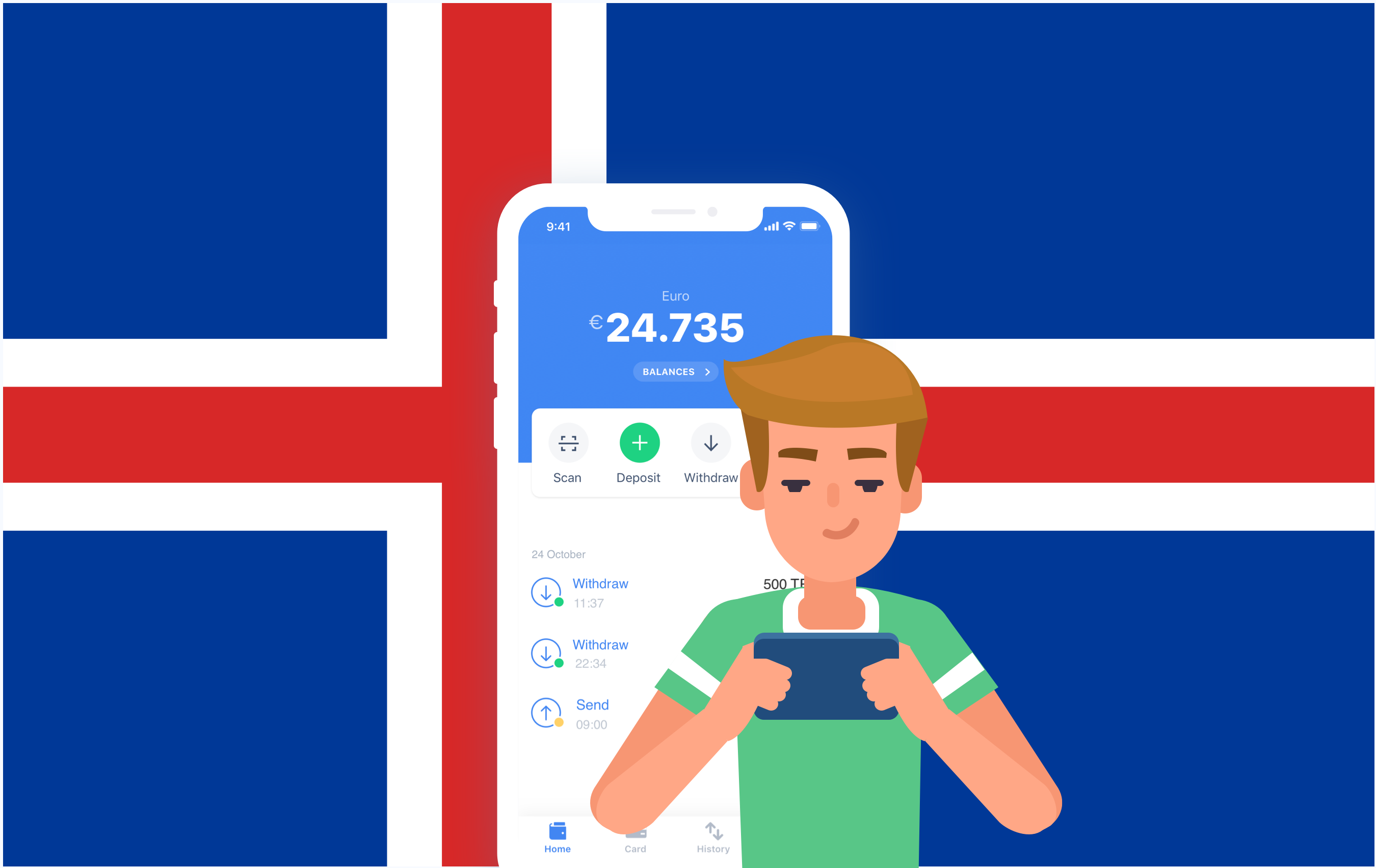 How to send money to Iceland