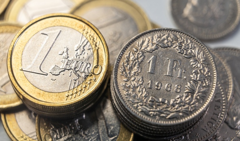 swiss frank and euro