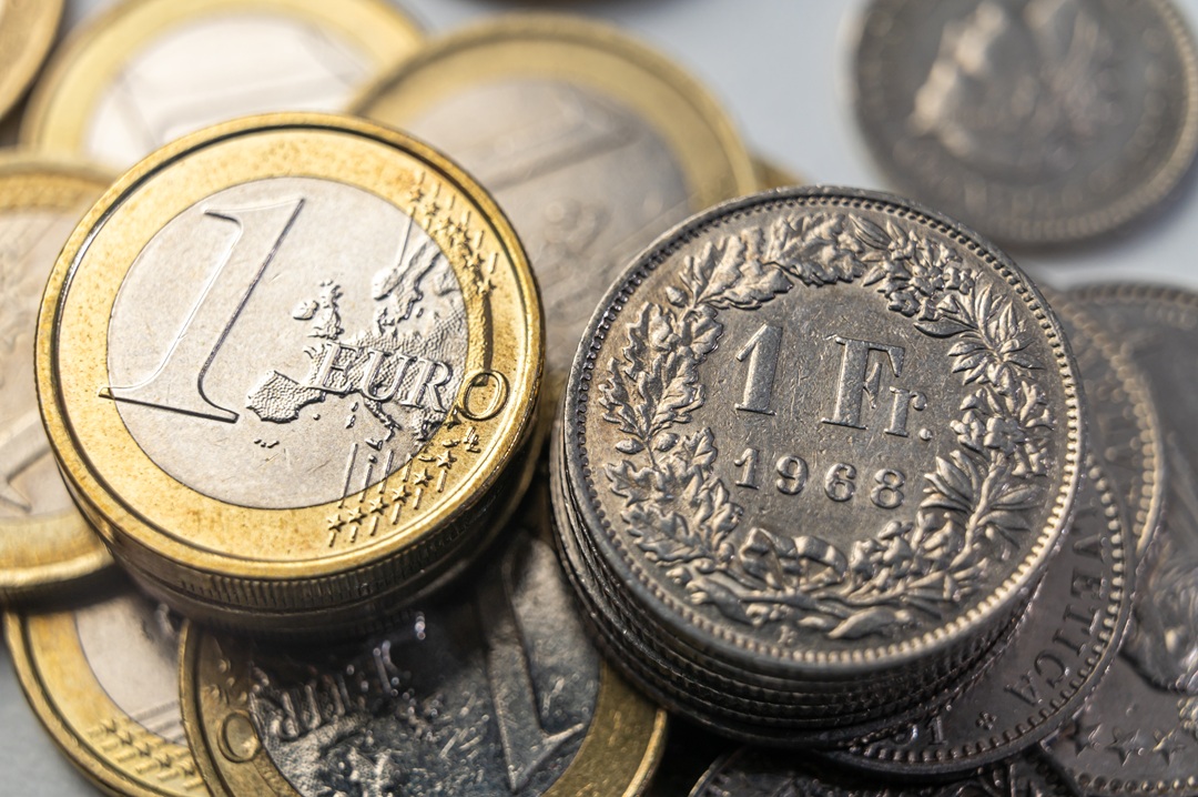swiss frank and euro